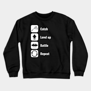 Monster Catcher Game Funny Shirt Crewneck Sweatshirt